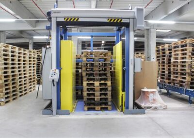 Prüfanlage mit Sonderfunktionen sichert reibungslose Palettenbereitstellung für Wellpappe-Produkte