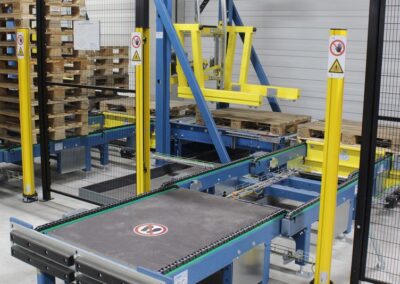 Prüfanlage mit Sonderfunktionen sichert reibungslose Palettenbereitstellung für Wellpappe-Produkte