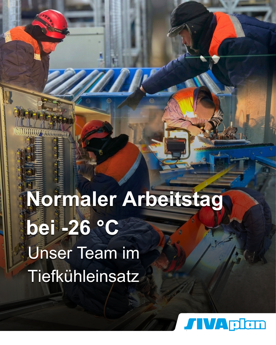 Normaler Arbeitstag bei -26 °C. Unser Team im Tiefkühleinsatz
